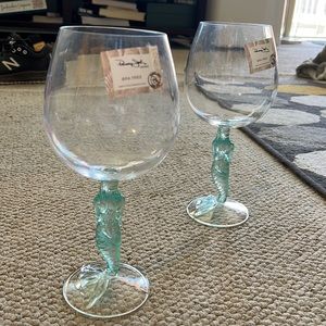 2 Mermaid 🧜‍♀️ Plastic Wine Glasses